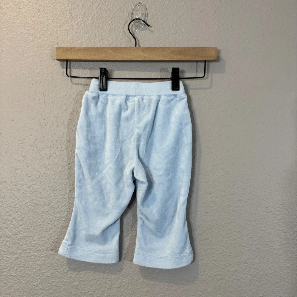 Ralph Lauren Girl's Size 12M Light Blue Velour Flare Pants